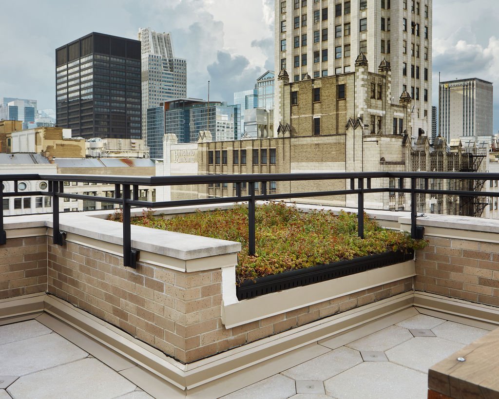 Downtown Chicago Residential Rooftop Railing