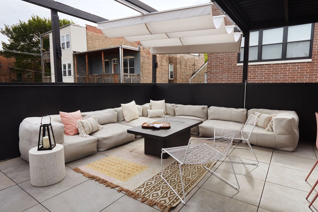 Boho Chic Outdoor Living Space in Chicago