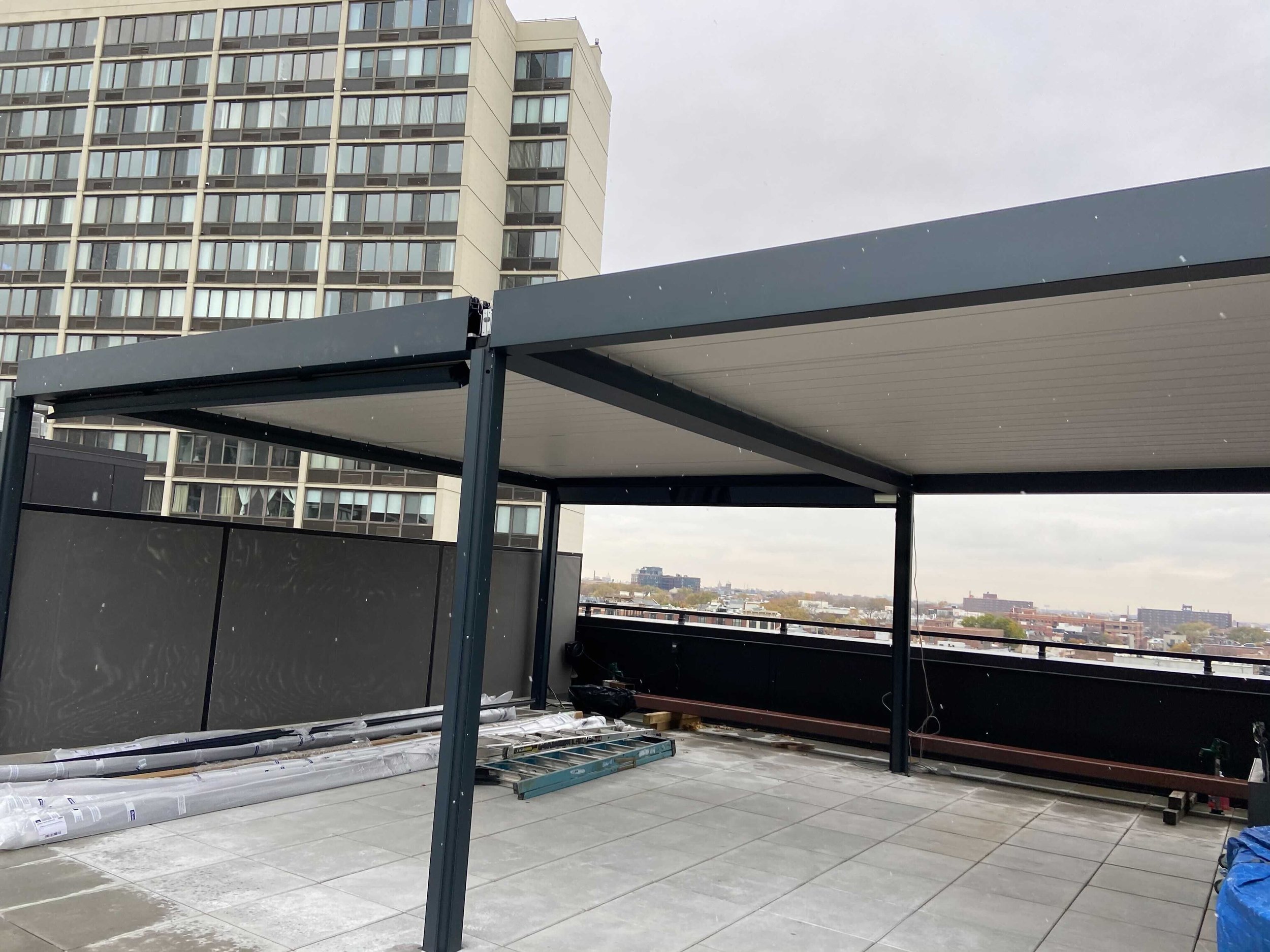 Process photo of building Chicago outdoor roofdeck