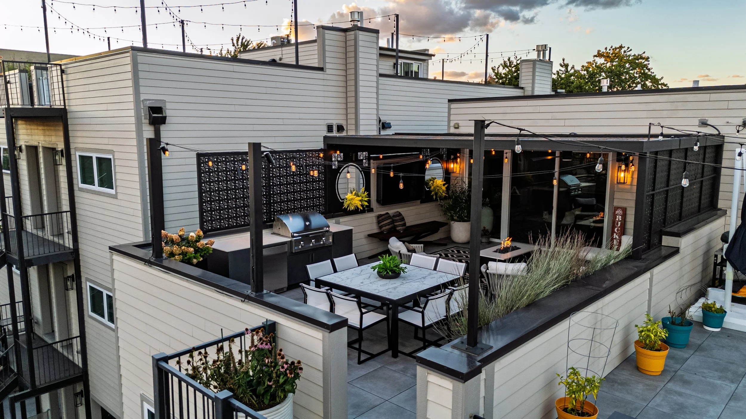 Wicker Park Rooftop Deck Design &amp; Pergola Installation