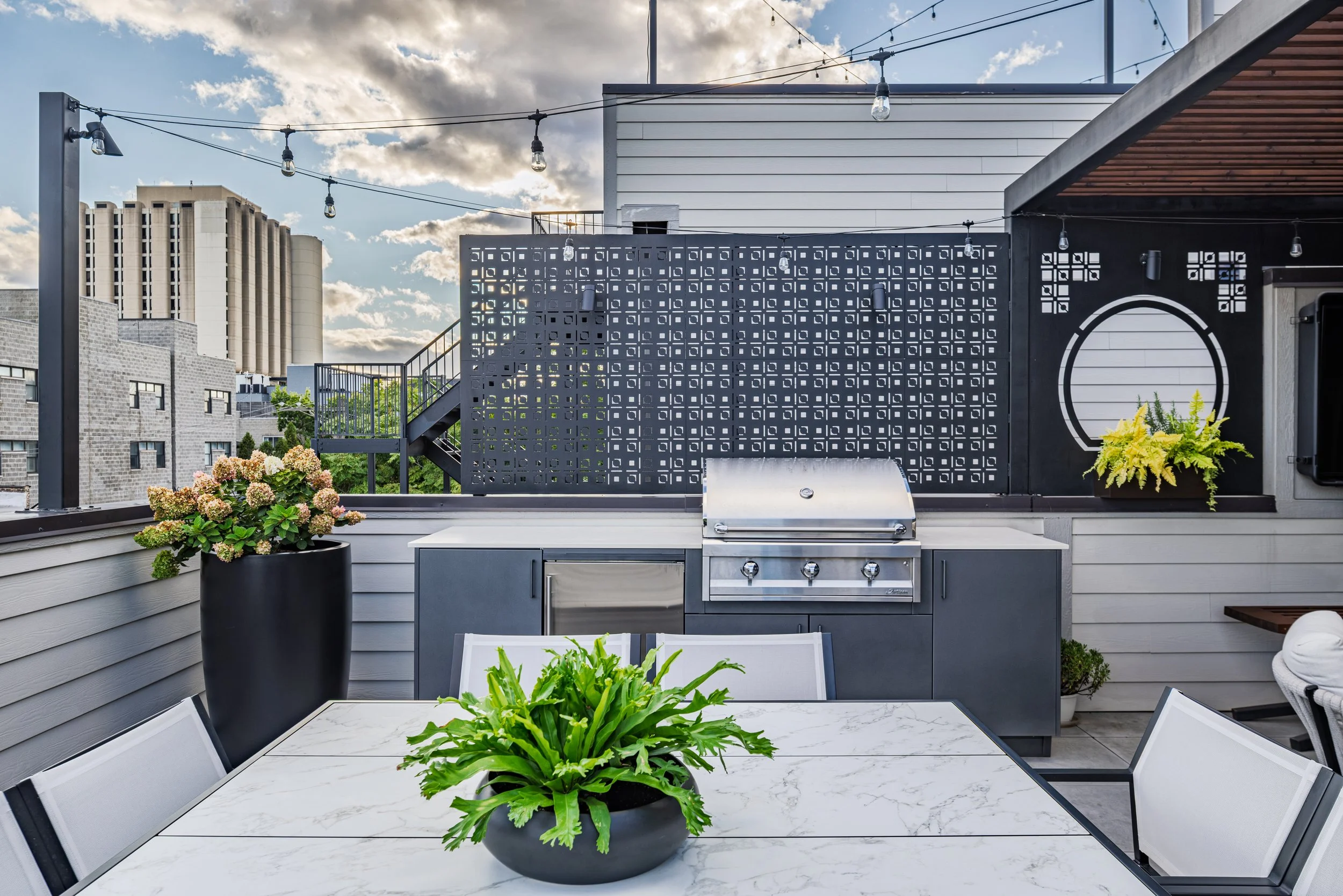 Wicker Park Rooftop Deck Design &amp; Pergola Installation