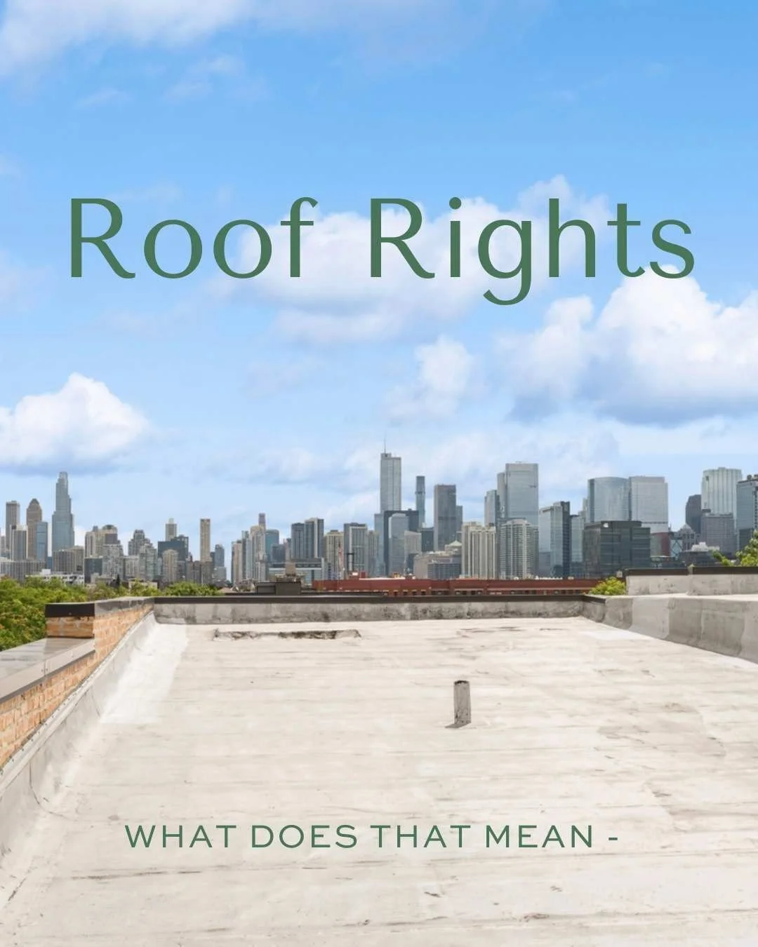 &ldquo;Roof rights&rdquo; can sound like a dream feature&mdash;especially for condo buyers in the city&mdash;but they don&rsquo;t always come with the freedom people expect. 

Before imagining a rooftop deck or outdoor oasis, it&rsquo;s important to 