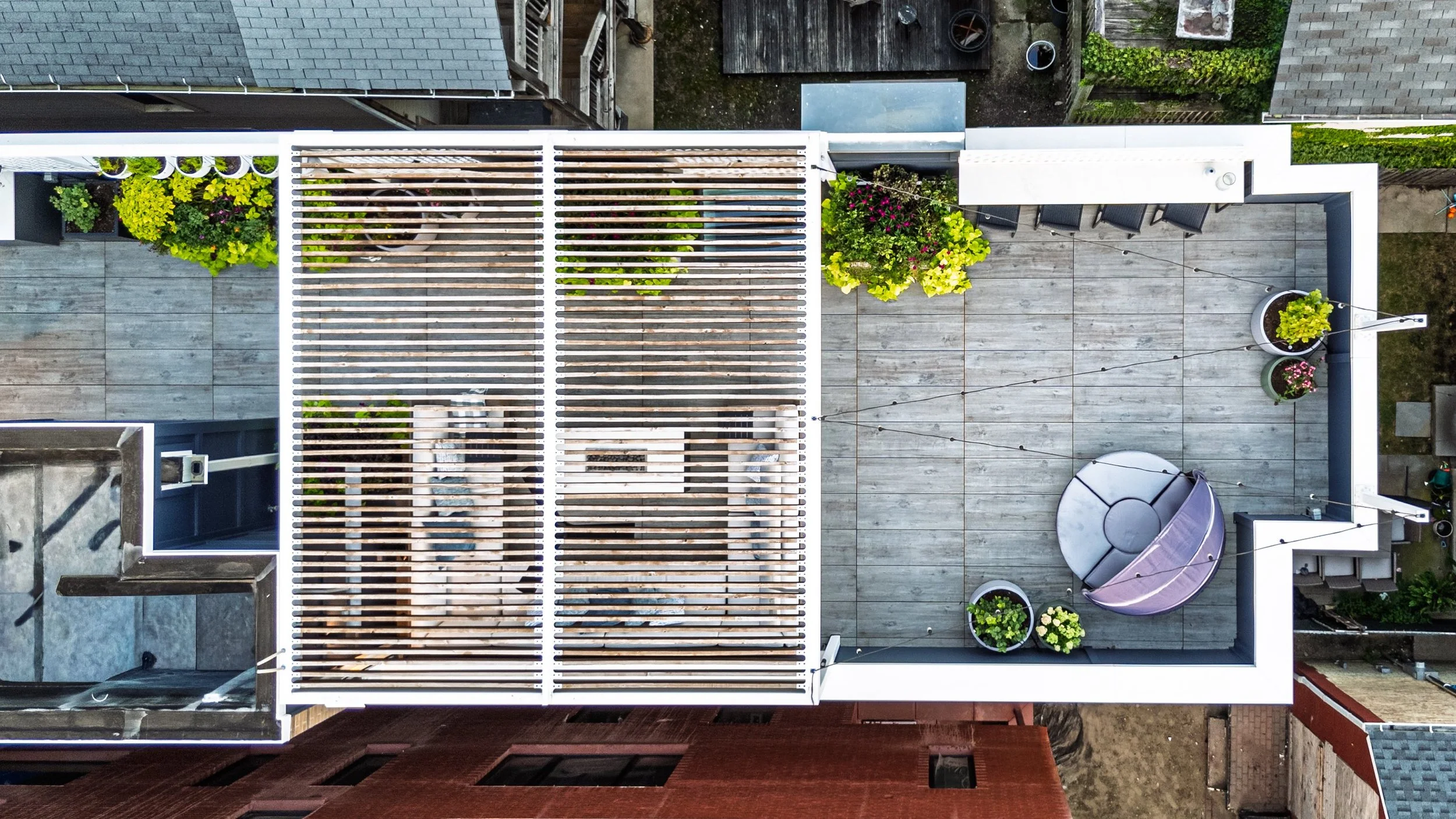 Rooftopia overhead view custom pergola sitting area.jpg