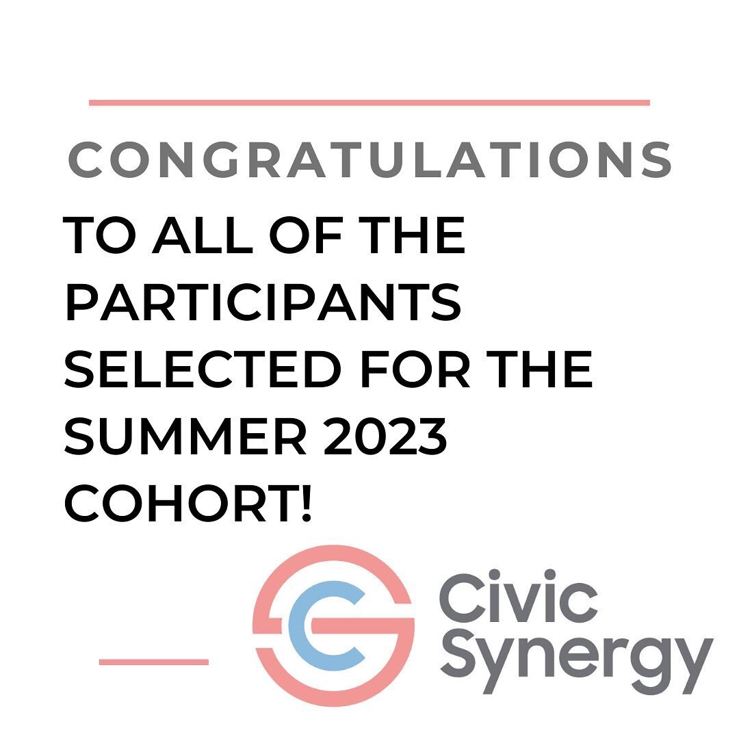 Congratulations to all of our Summer 2023 Participants! We can&rsquo;t wait to start working with you all very soon 😄
&bull;
&bull;
&bull;
#civicsynergy #leadersoftomorrow #summerprogram #resume #internship
