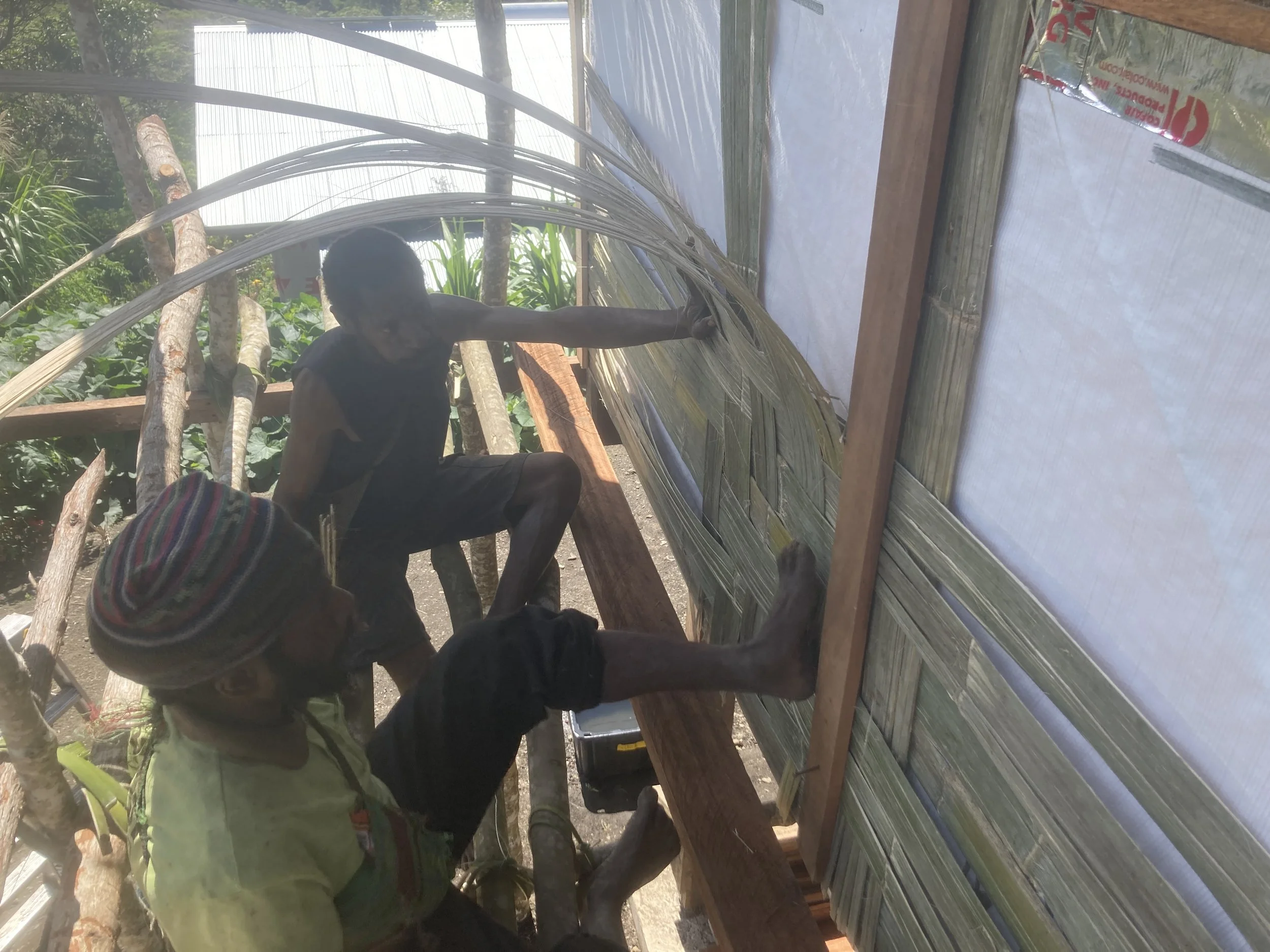 Putting bamboo siding on a house