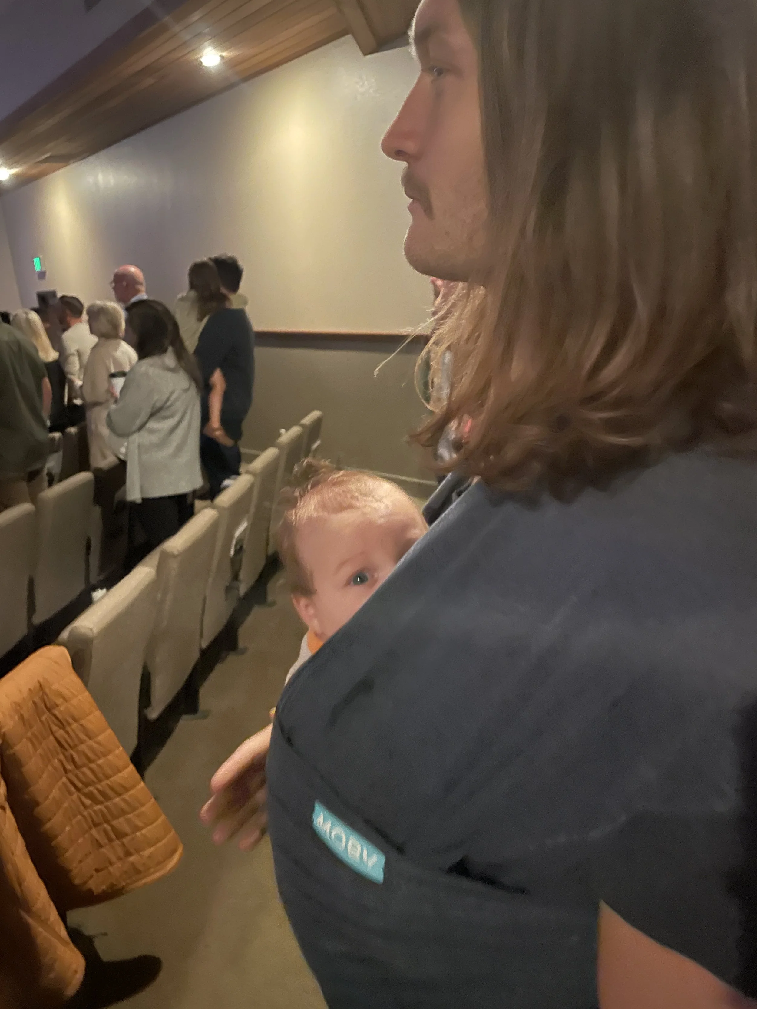 Naz at church- awake this time!