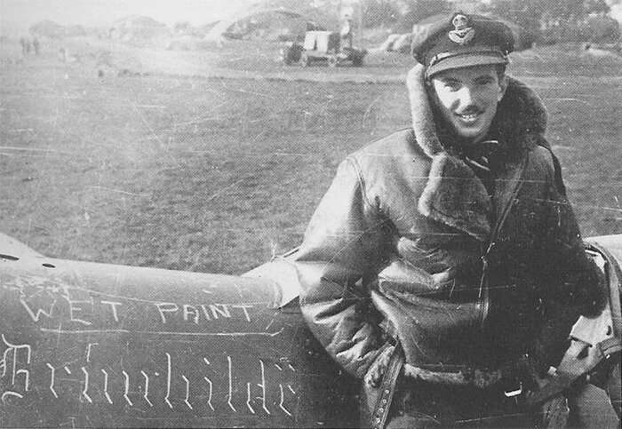 Magee leans casually and confidently against 412 Squadron Supermarine Spitfire Vb (VZ-B, nicknamed Brunhilde) and judging by the warm gear, this was close to 11 December 1941—the day that he died over the village of Roxholme, England in a tragic mid-air collision with an Avro Anson piloted by LAC Earnest Griffin. Spitfire Brunhilde (AD329) was damaged by Magee on 5 November, suffering wing tip damage during a dodgy landing at RAF Wellingore. Photo via Stephen Fochuk/Robert Bracken
