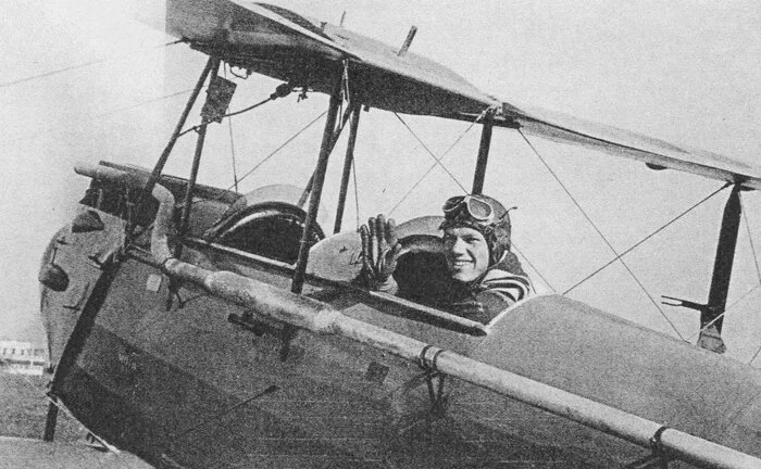 One of the four 401 Squadron pilots who got to fly MJ271, the first was Flight Lieutenant Harry Furniss of Montréal, seen here in civilian flight training before the war. Photo via Comox Air Force Museum