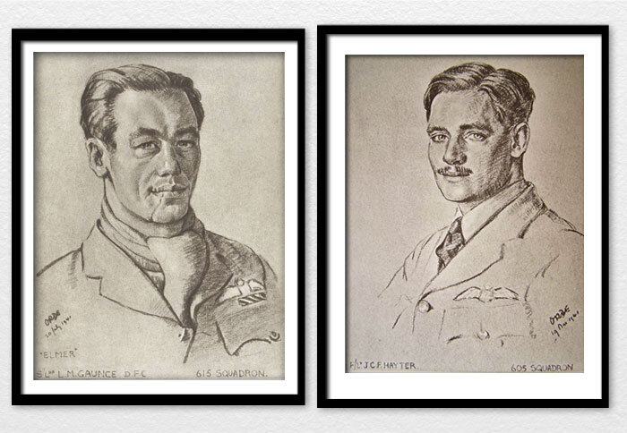 Cuthbert Orde’s portraits of two men from opposite sides of the Earth who came to fight in the defence of Great Britain: Canadian&nbsp;Squadron Leader Lionel Manley “Elmer” Gaunce, DFC&nbsp;(left)&nbsp;and New Zealander&nbsp;Flight Lieutenant James …