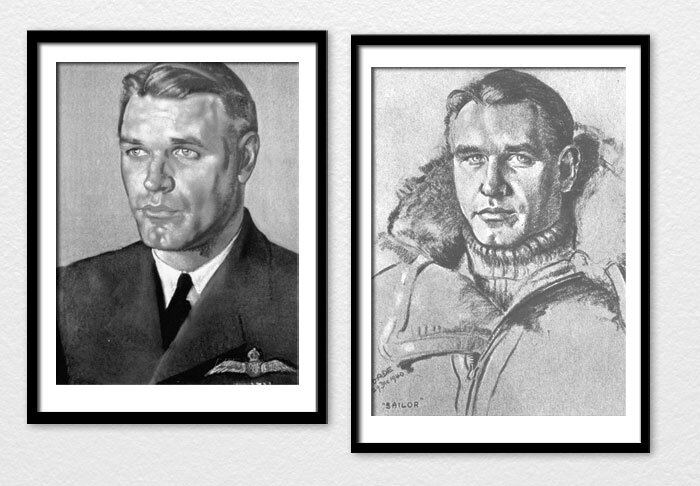 As far as fighter pilot legends of the RAF go, you don’t get much bigger than Group Captain Adolph Gysbert “Sailor” Malan, DSO and Bar, DFC and Bar. Both Kennington (left) and Orde completed portraits of Malan, both of which clearly display the man’…