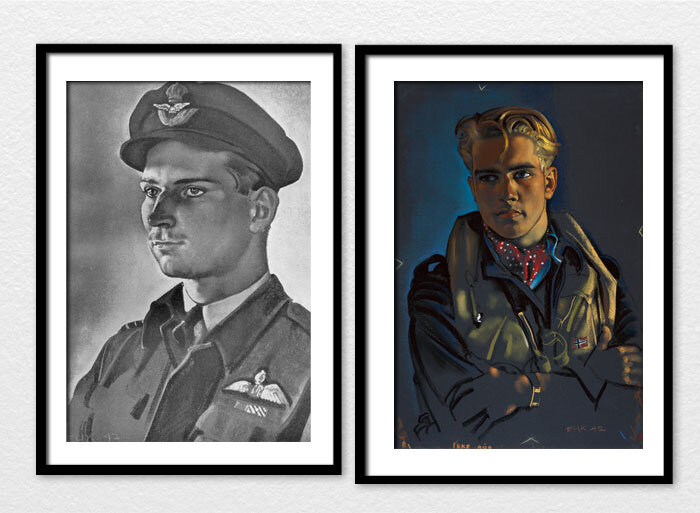 In my mind, two of Kennington’s most powerful portraits—Flight Lieutenant James Archibald Findlay MacLachlan, DSO, DFC and Two Bars&nbsp;(left)&nbsp;and&nbsp;Sergeant Marius Eriksen Jr., DFC, DFM&nbsp;MacLachlan was born in England in 1919. At the a…
