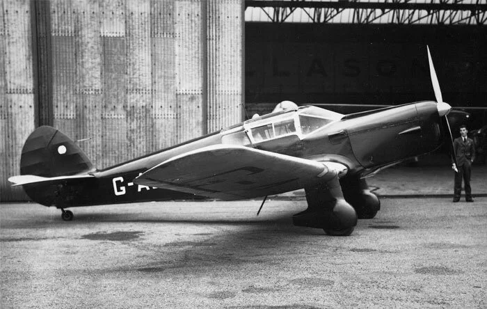 During his service with 24 Squadron, Trevor Southgate flew many aircraft types from the 17,000 lb DC-3 to the diminutive 1,700 lb Percival Vega Gull (above) and its more common cousin, the Percival Proctor. Only 90 Vega Gulls were built as opposed to the 16,079 DC-3s and variants. Early constructed Vega Gulls were used in many air races and record attempts in the “Golden Age of Aviation”. 15 Gulls were ordered for the RAF, with 11 serving with Southgate’s 24 Squadron. The Gull was used for liaison flights and pilot repositioning—similar to the flight in which Southgate was shot through the back. Photo: San Diego Air and Space Museum