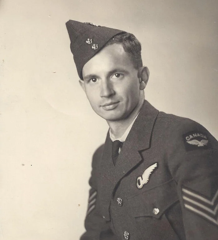 All recently winged aviators like Navigator Sergeant Don Hernando De Soto Grover would go to a professional photographer to get a portrait done for family and sweethearts. This one just underscores the youth of the men involved, their sense of pride and even their innocence. Photo via Grover Family Collection