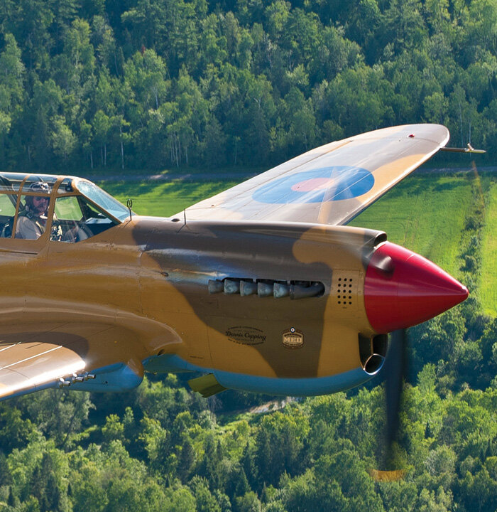 The 269 Squadron Kittyhawk HS-B carries Dennis Copping's name on both sides of her fuselage. Photo: Peter Handley