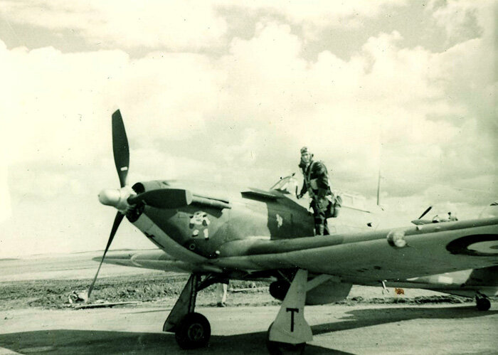 A photo of Hurricane “T”. Given the low and broad horizon, this is possibly at Mossbank. Photo from G. Lawson Collection via Atlantic Aviation Museum