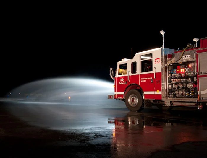 The Gatineau boys hosing the ramp down... part of the show for sure. Photo: Peter Handley