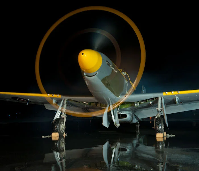 Depending on the exposure, one gets different results. Here, a shorter exposure still gets a prop blur, less contrast and a more natural effect. Photo Peter Handley