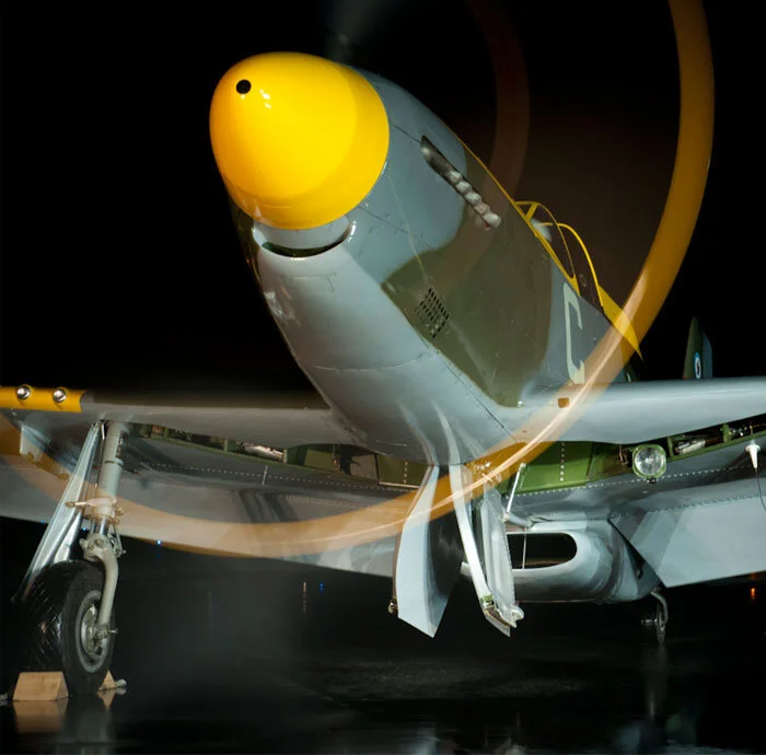 A close up of the same. Despite the Mustang shaking under the power of a Merlin at full-pin, the image is tack-sharp. Photo Peter Handley