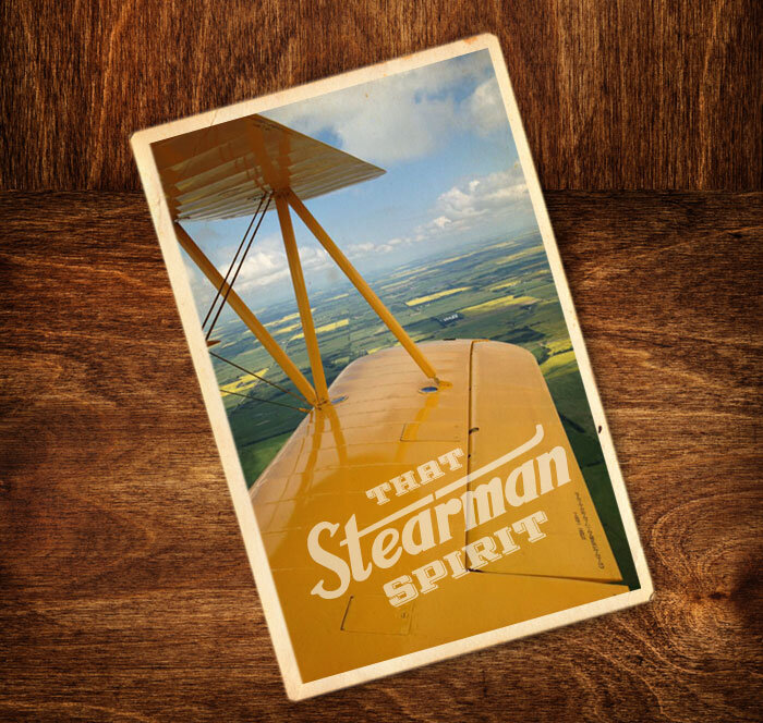 A postcard from my first solo flight in the Warrant Officer Harry Hannah Boeing PT-27 Stearman. Photo by Jeff Bell