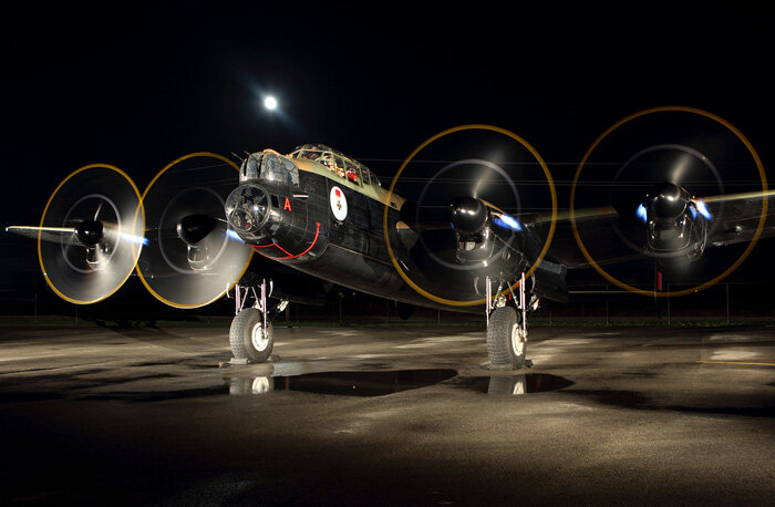 After the fact. One of Canada's premier aviation photographers is Parr Yonemoto. The man is everywhere. He was at Wings over Gatineau-Ottawa one day and then across the country in Nanton the next weekend for the Running of the Merlins. Here we see exactly why this event and in fact all night runs are favourites with professional photographers. Photo: Parr Yonemoto