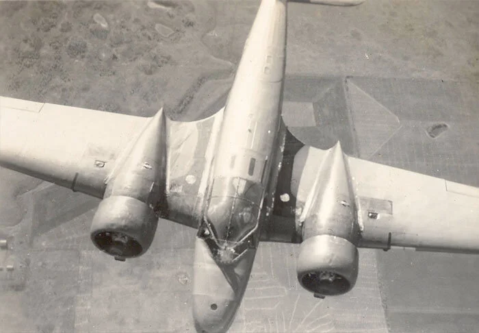 Out on the Alberta prairie in 1944, the flying was exceptional. Here we see a couple of young RAF or RAAF pilots from No. 36 SFTS inching their way up under another Airspeed Oxford. Photo: F/O Ray Morgan, via Nektonic at Flickr