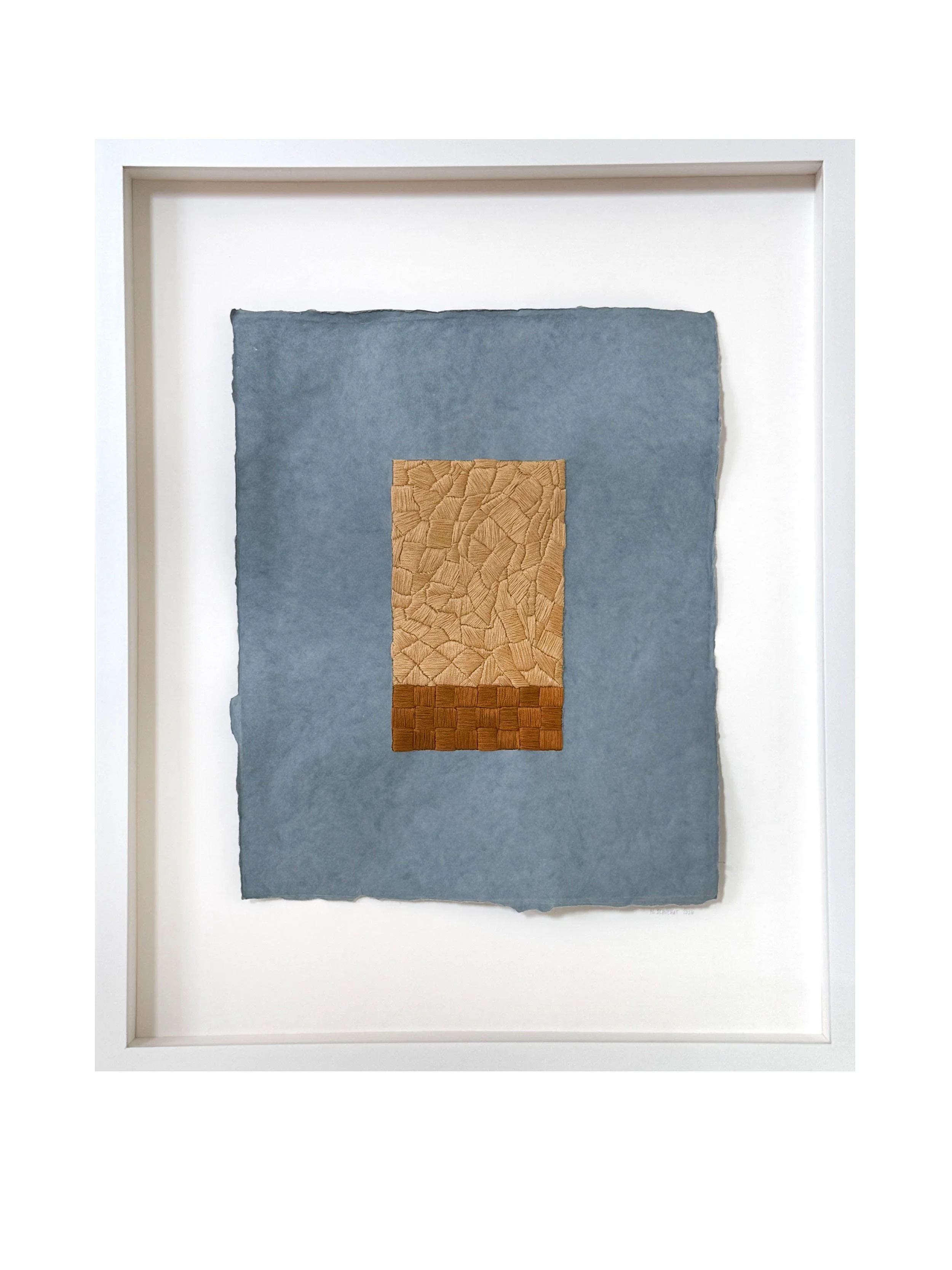 Yellow Ochre Form Blue I Framed.jpg