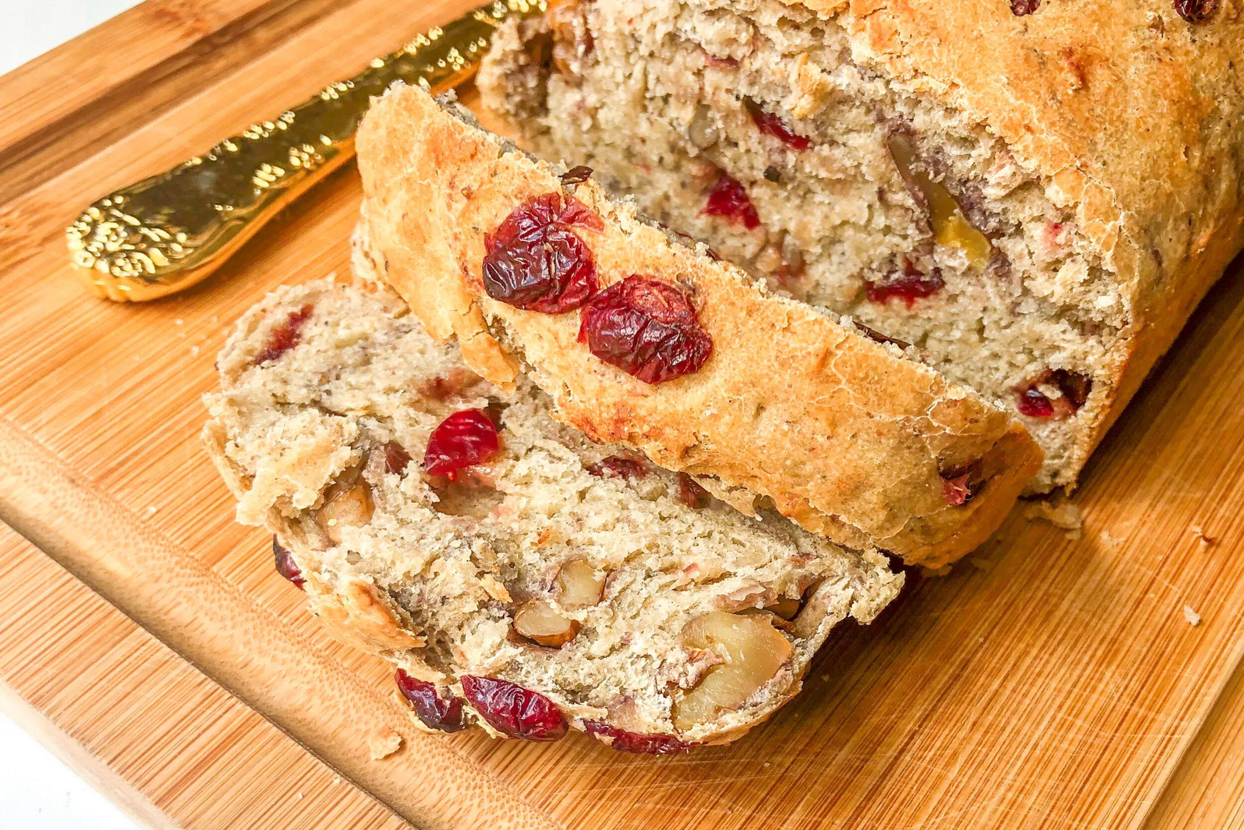 Pão de Cranberry e Nozes