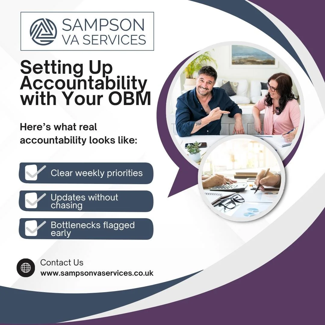 Let&rsquo;s be honest&mdash;if you&rsquo;re still keeping track of everything in your head or firing off last-minute Slack messages, your business needs a system.

That&rsquo;s where your OBM (Online Business Manager) comes in. Not just to help you d
