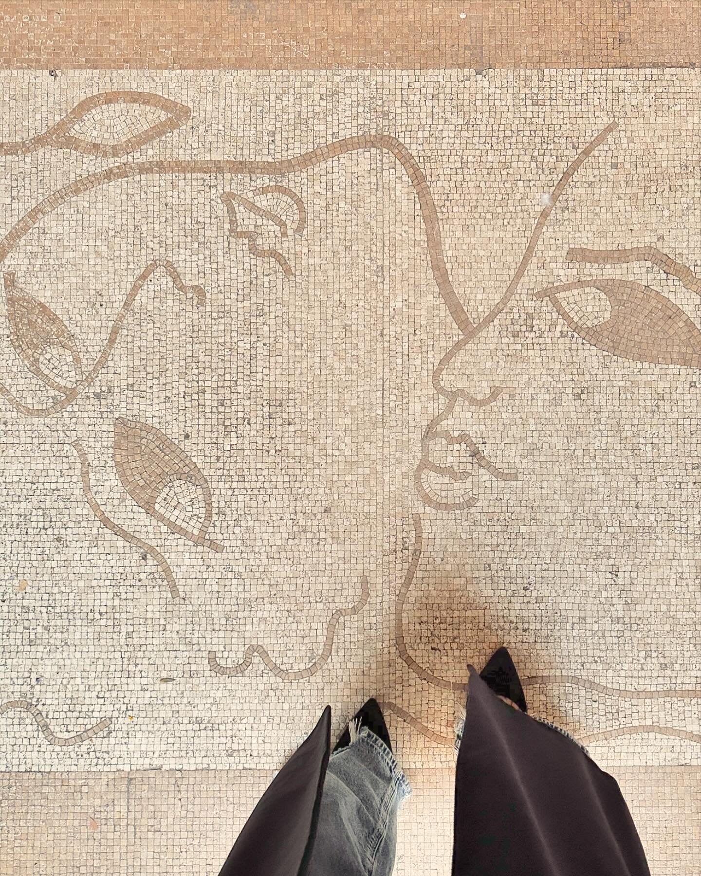 A Parisian style welcome. #iykyk #paris #viewfromthetop #ihavethisthingwithfloors #ihavethisthingwithtiles #mosaic #ootd @ysl