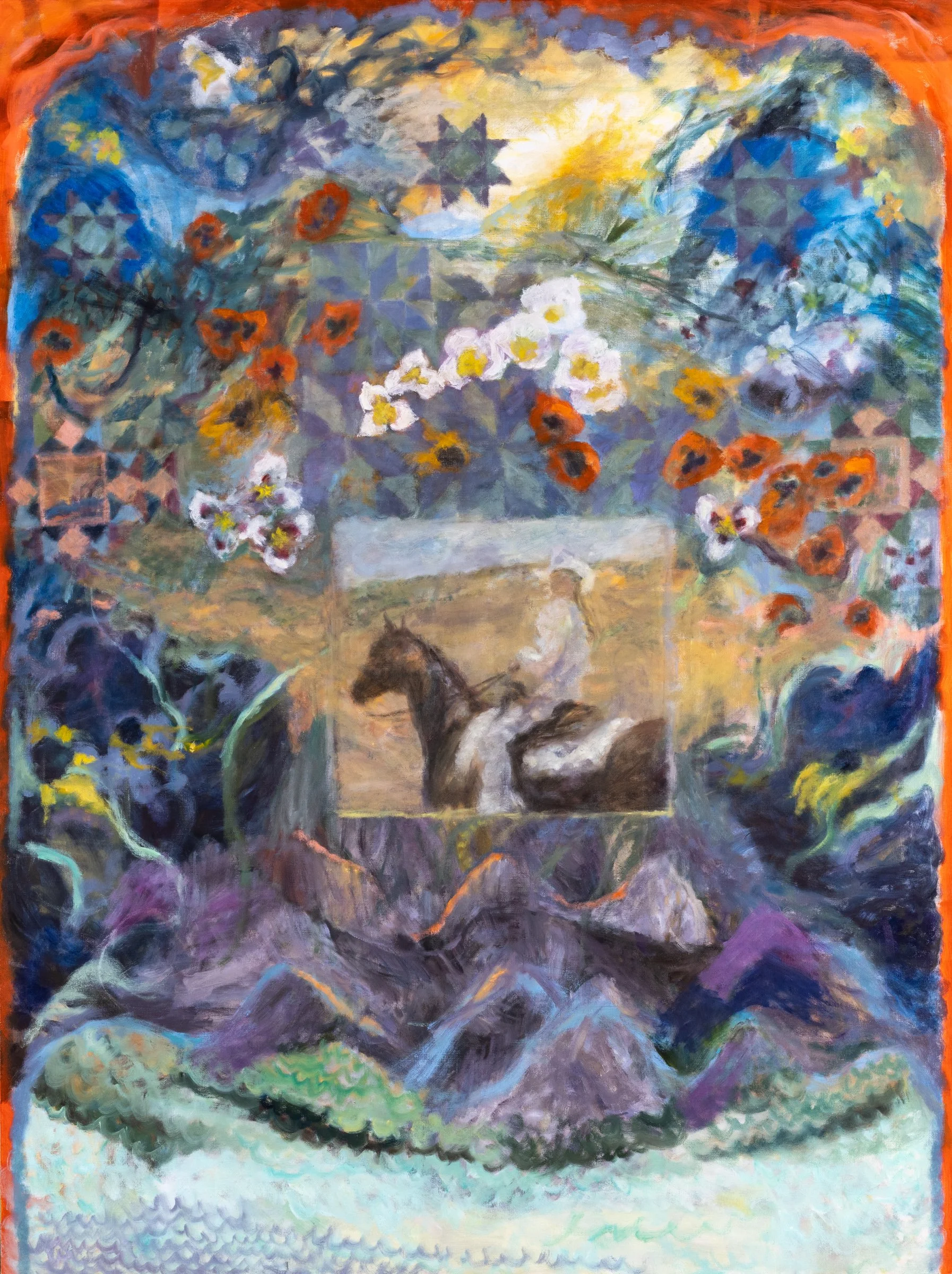 I Dreamed of Mountains, Oil on linen, 40 x 30" 2025