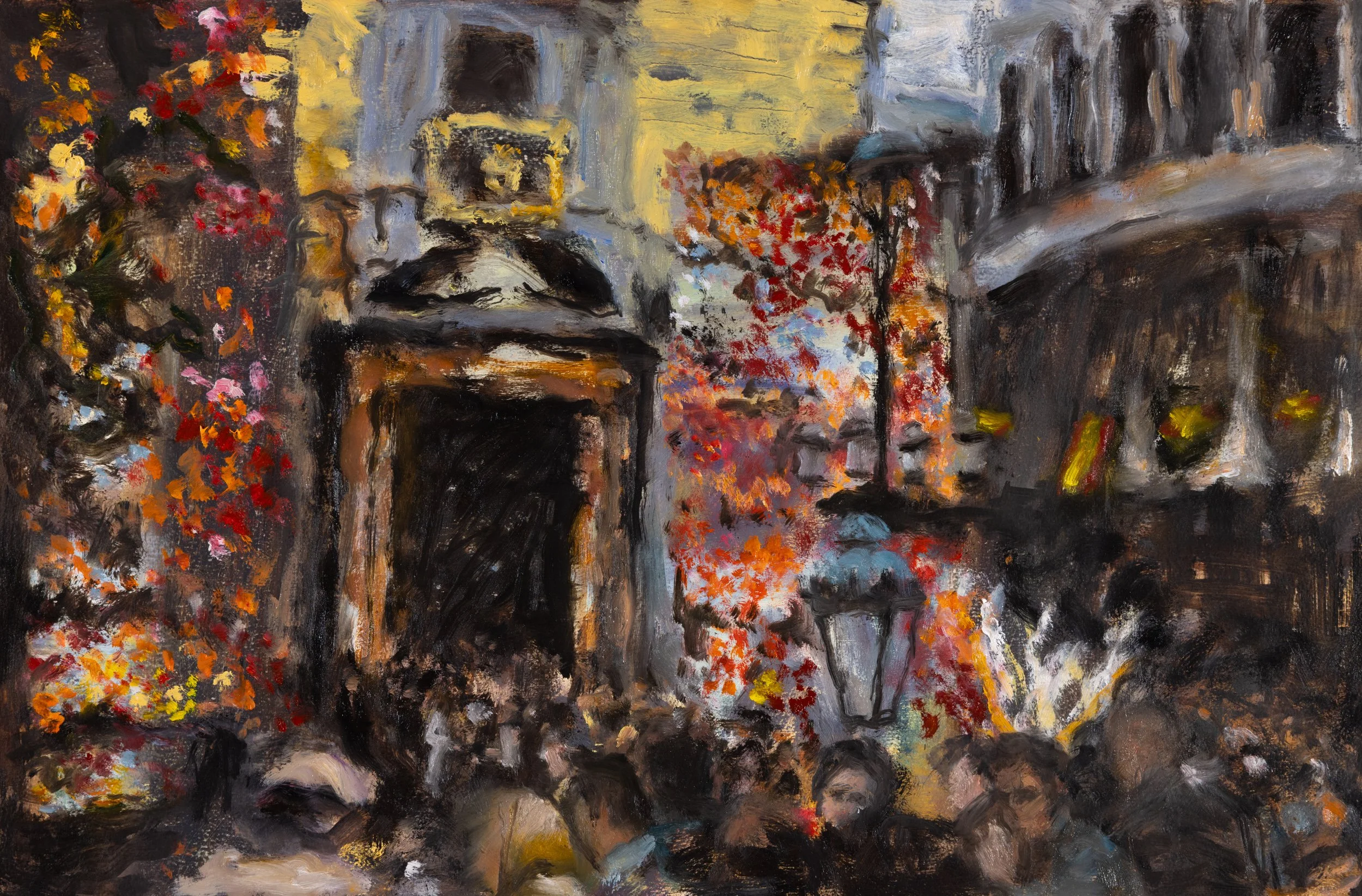 Las Fallas 1970 (Flower Offering), Oil on panel, 14 x 9" 2026
