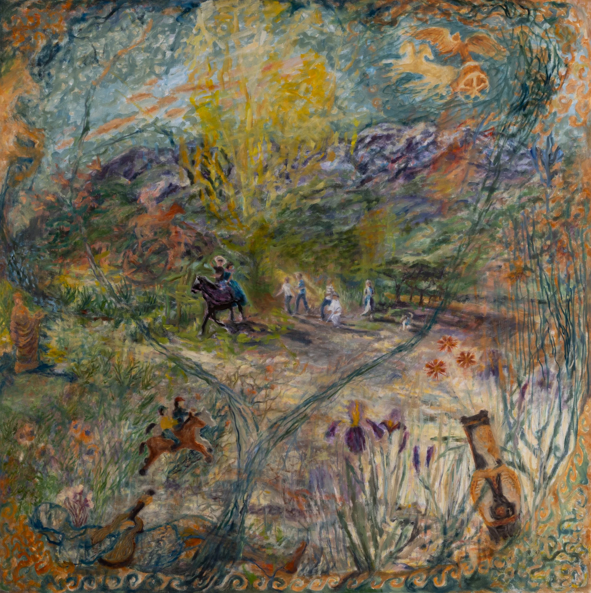 When I Was Rodeo Queen, Oil on linen, 42 x 42" 2026