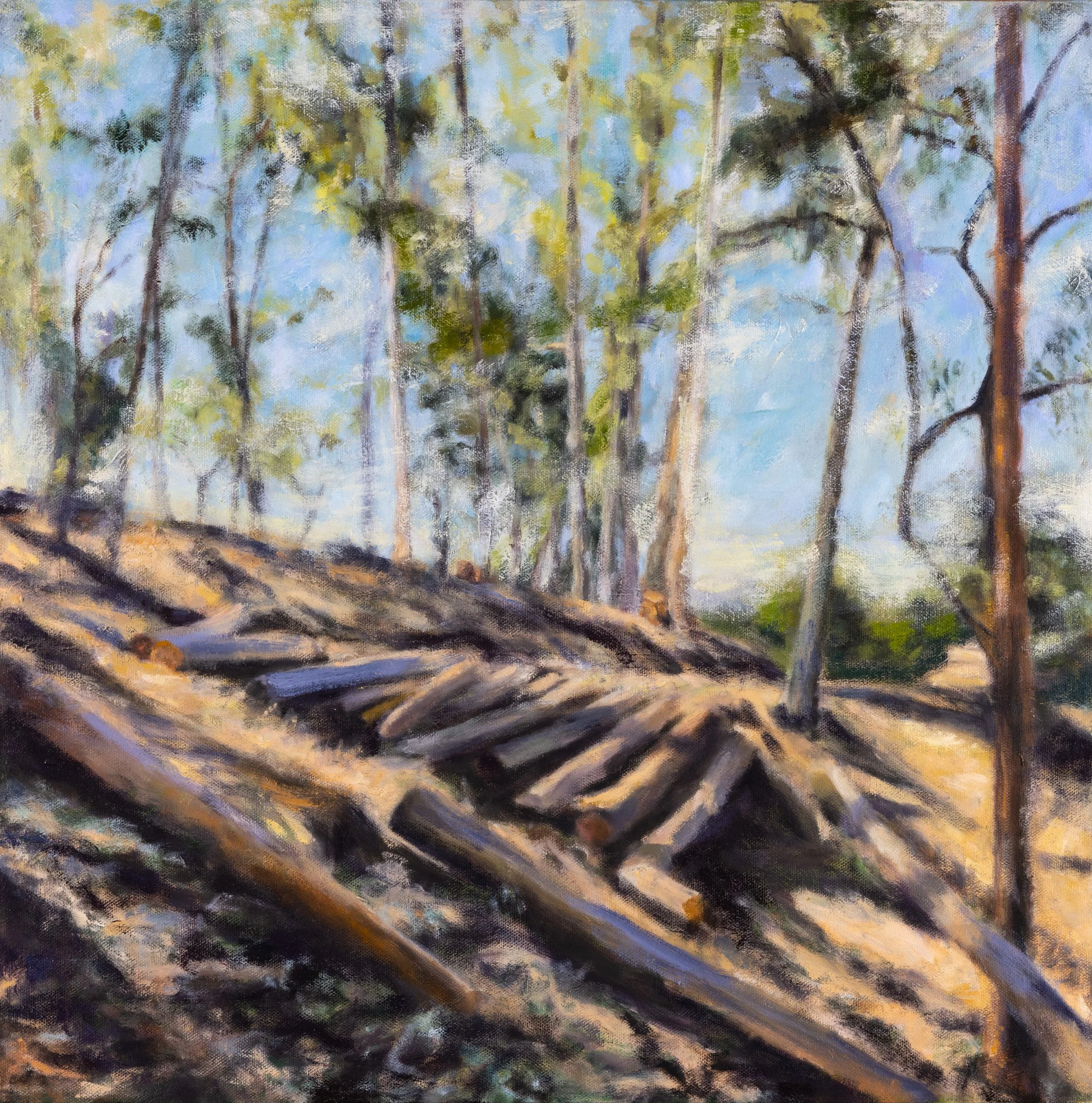 After the Battle, Oil on canvas, 18 x 18" 2025