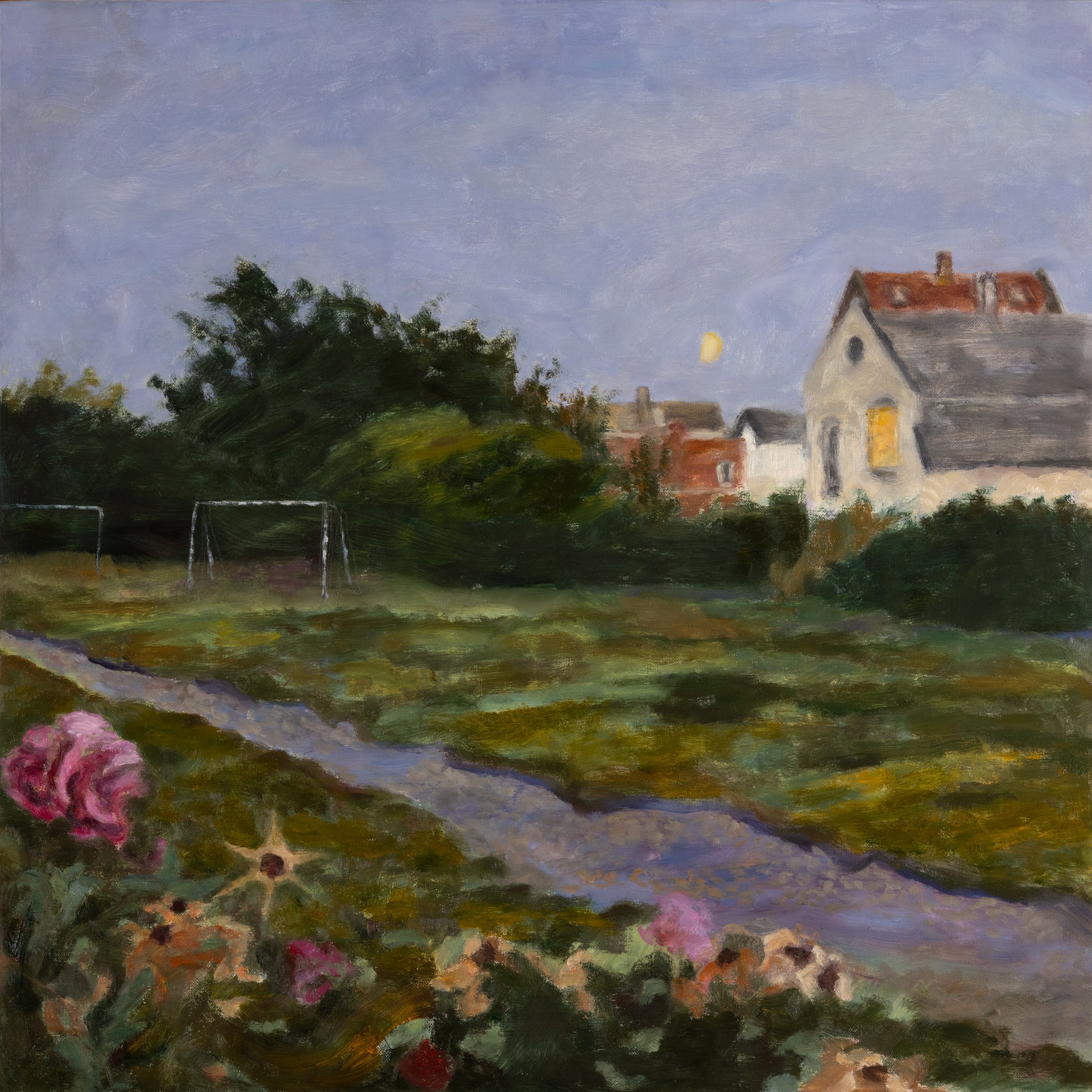 Early Moon, Oil on linen, 18x18 2026