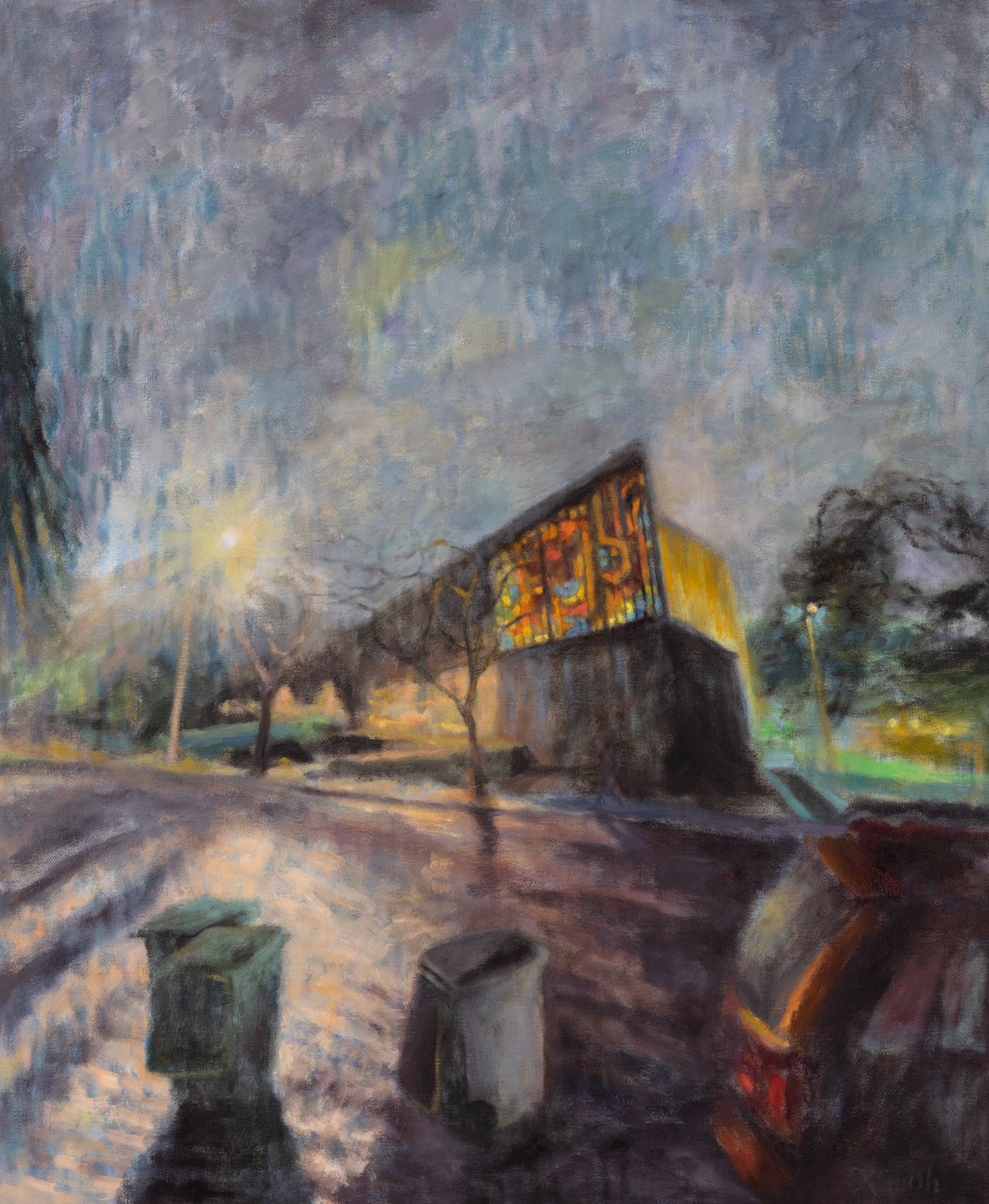 California Rain, Oil on linen, 24 x 20" 2023