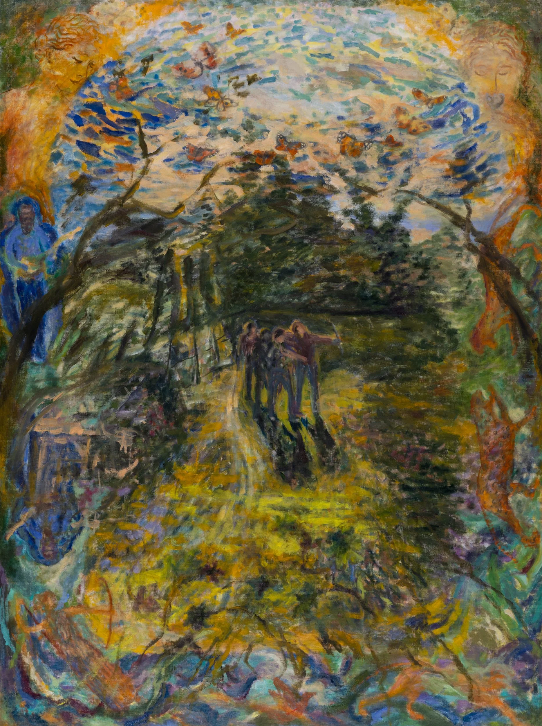 Archery Practice, Oil on linen, 48 x 36" 2026