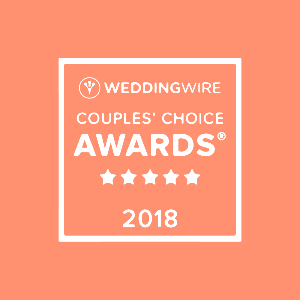 *WINNER*: 2018 WeddingWire Couples’ Choice Awards!