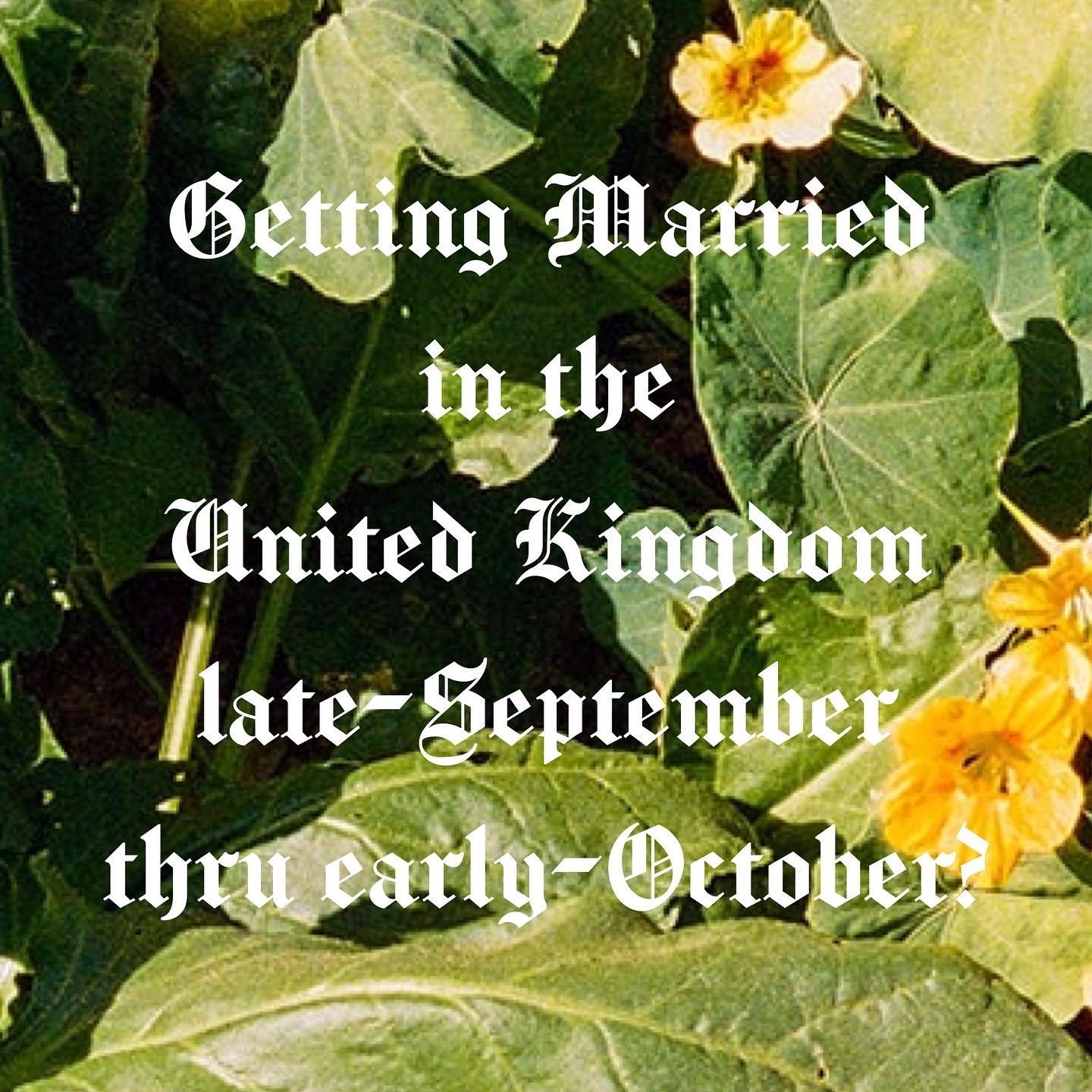 Wedding Call 2022: United Kingdom!