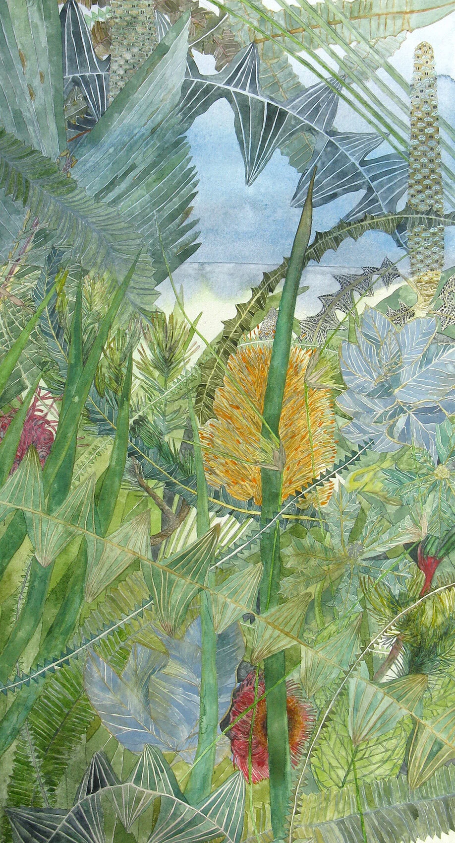 Glimpse, watercolour, 60x30cm, 2014