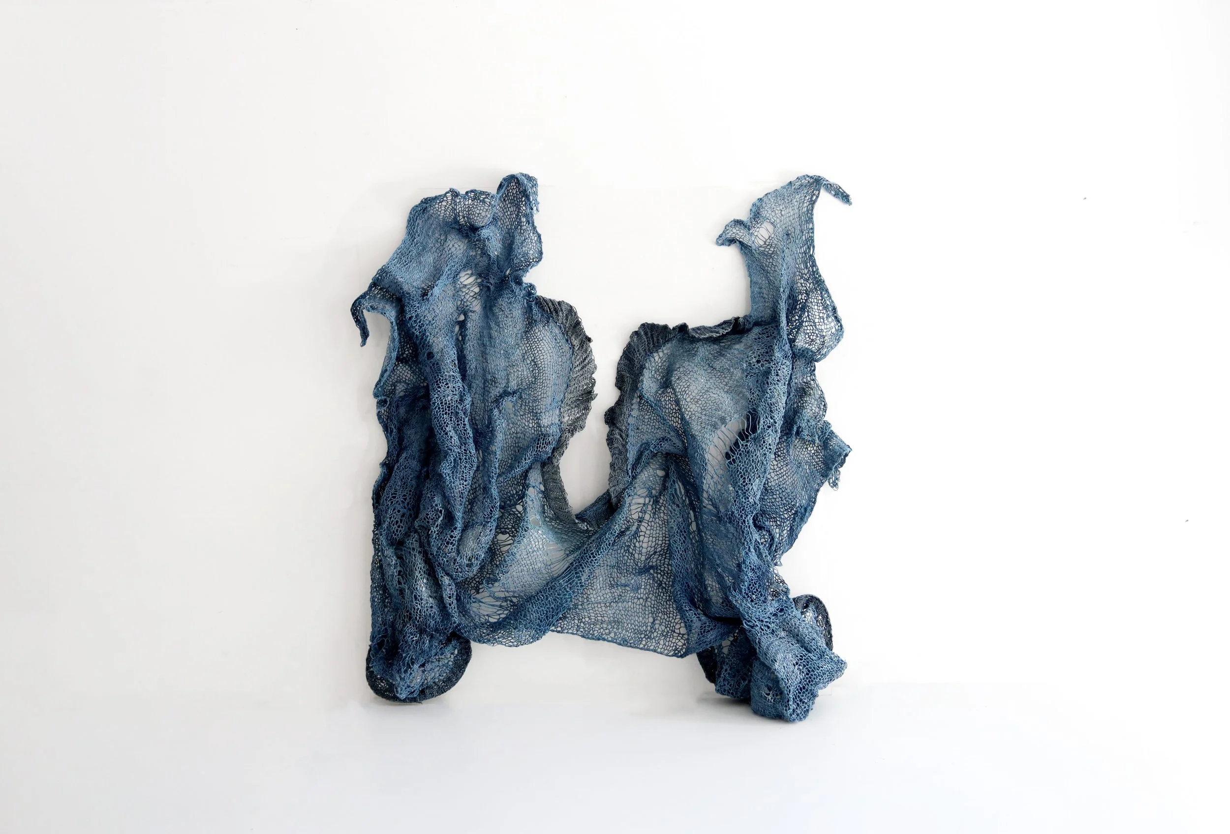 INDIGO DYED HANDKNIT