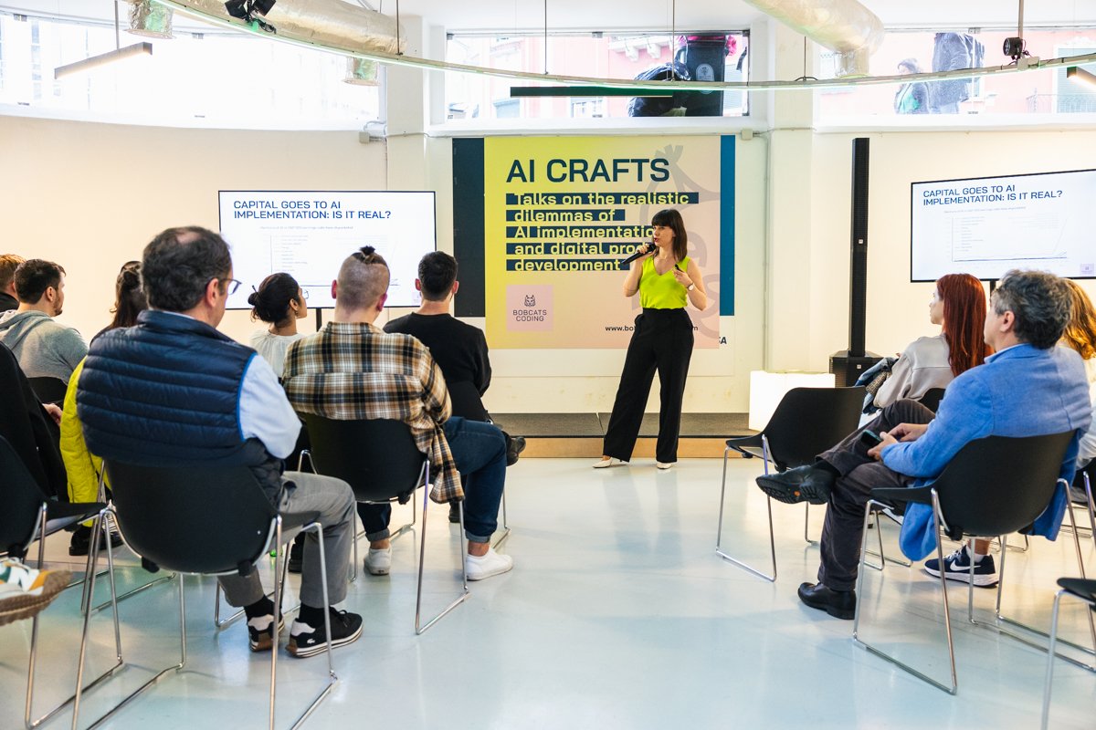 🌟 Exciting News: Embracing the Future of AI 🌟
~
I'm thrilled to share my experience at the AI Crafts event by Bobcats Coding in Lisbon! Witnessing the forefront of innovation and being part of shaping the future is truly inspiring.

Supporting proj