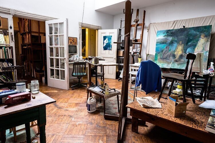 Lennart Anderson&rsquo;s studio in Brooklyn, NY, 2015. Photo by @shootbklyn.