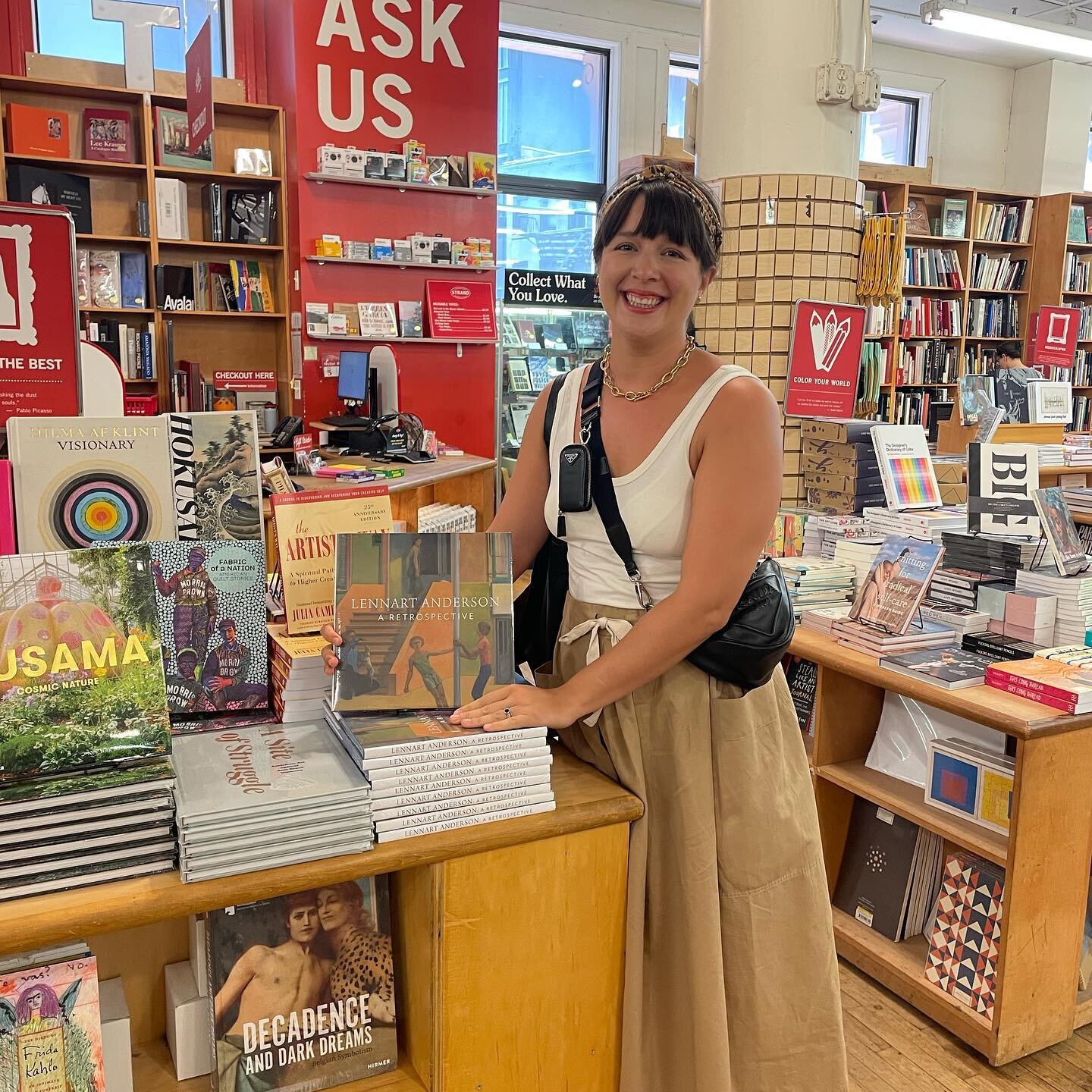 A treat to hand deliver @strandbookstore reorder of the retrospective book! Pick up a copy at the Art Best of the Best table, 2nd floor at the flagship location or order online. - Jeanette Anderson Wallace