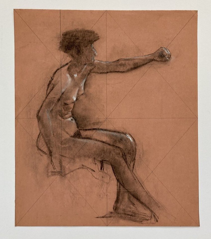 NEW ACQUISITION 

Lennart Anderson (American, 1928-2015) 
Nude Study, n.d., charcoal, graphite, and white chalk on red paper, 19 x 16 1/4 in. (48.3 x 41.3 cm). Collection of the @themorganlibrary.