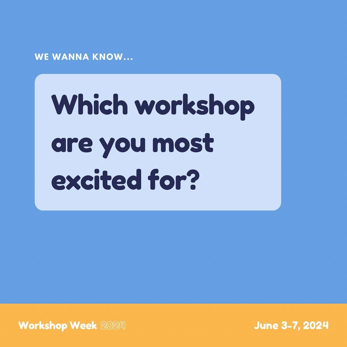 Now that you&rsquo;ve had a few days now to see the schedule... tag the instructor you&rsquo;re most excited to see! 😍

Here&rsquo;s the full list, as a reminder:

@thehappyevercrafter 
@andrea.nelson.art
@dearannart
@anneroosart
@aureliemaron
@bgoo