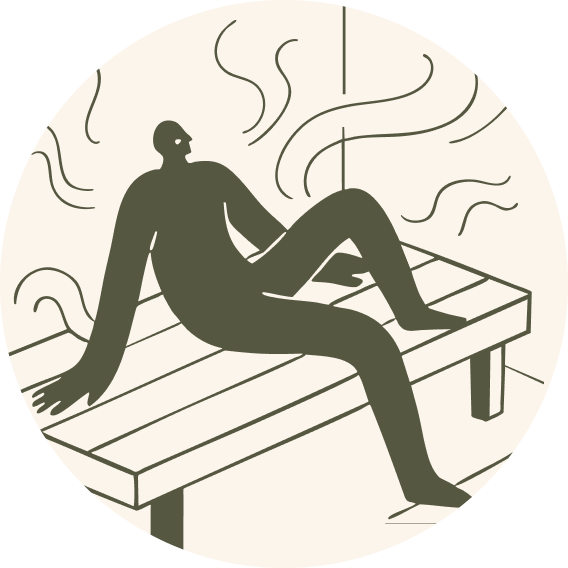 Person in sauna