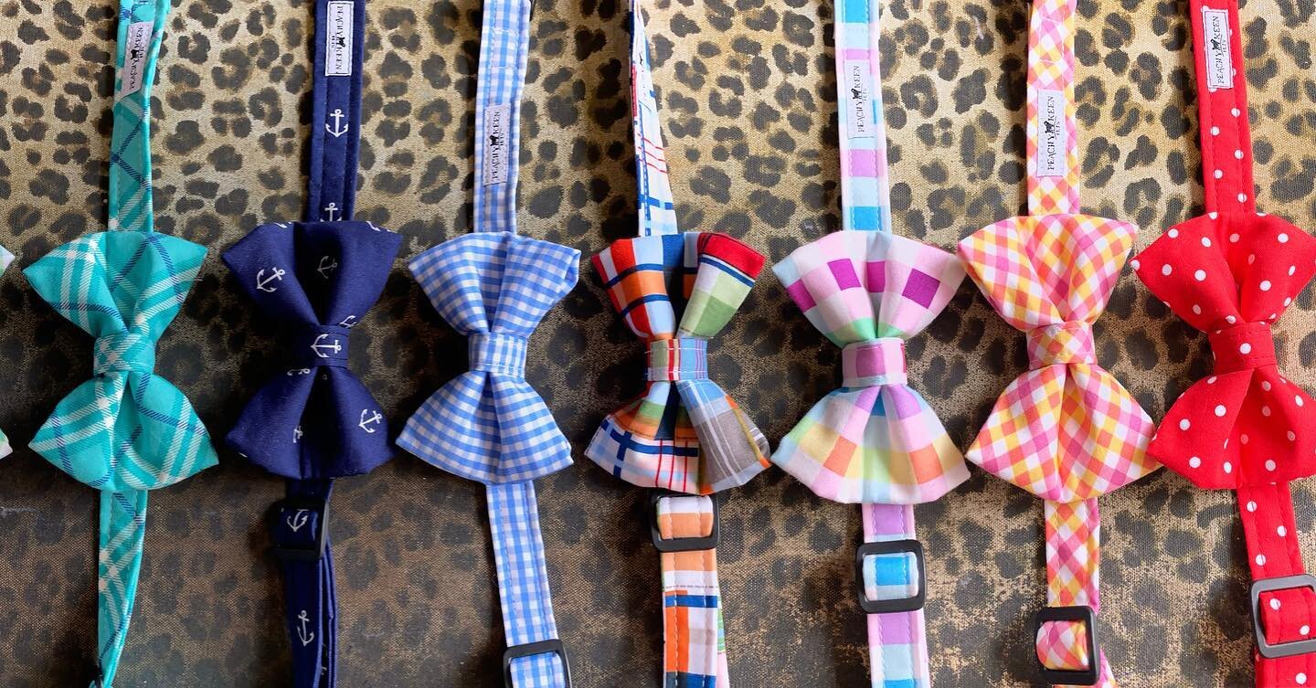 More bowties have arrived at @timmiedoggieoutfitters in the west end of Toronto, check out their fabulous shop and show them some love! They have incredible and unique accessories, tons of healthy food and treats, and they were the 3rd shop to ever g