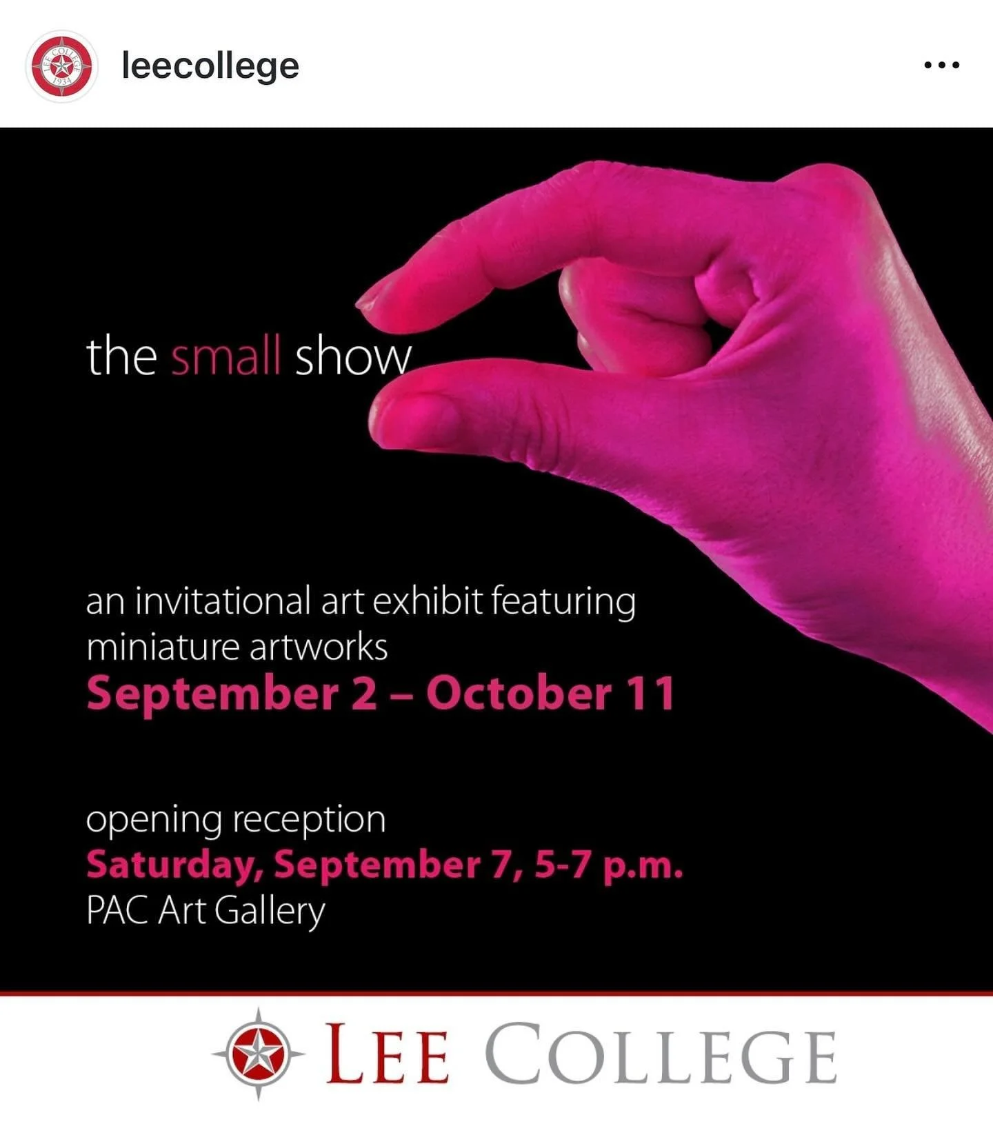 Thrilled to have three pieces of artwork in this show.
Thanks #leecollege
