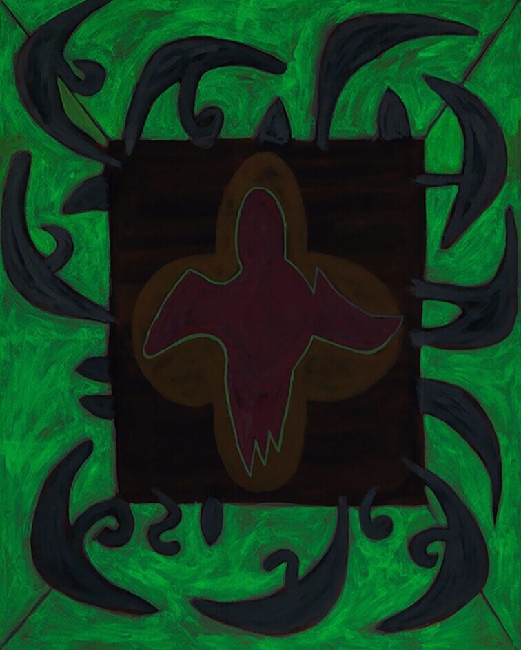 BIRD Night View, 2017Acrylic and phosphorescence on linen60 x 48 in