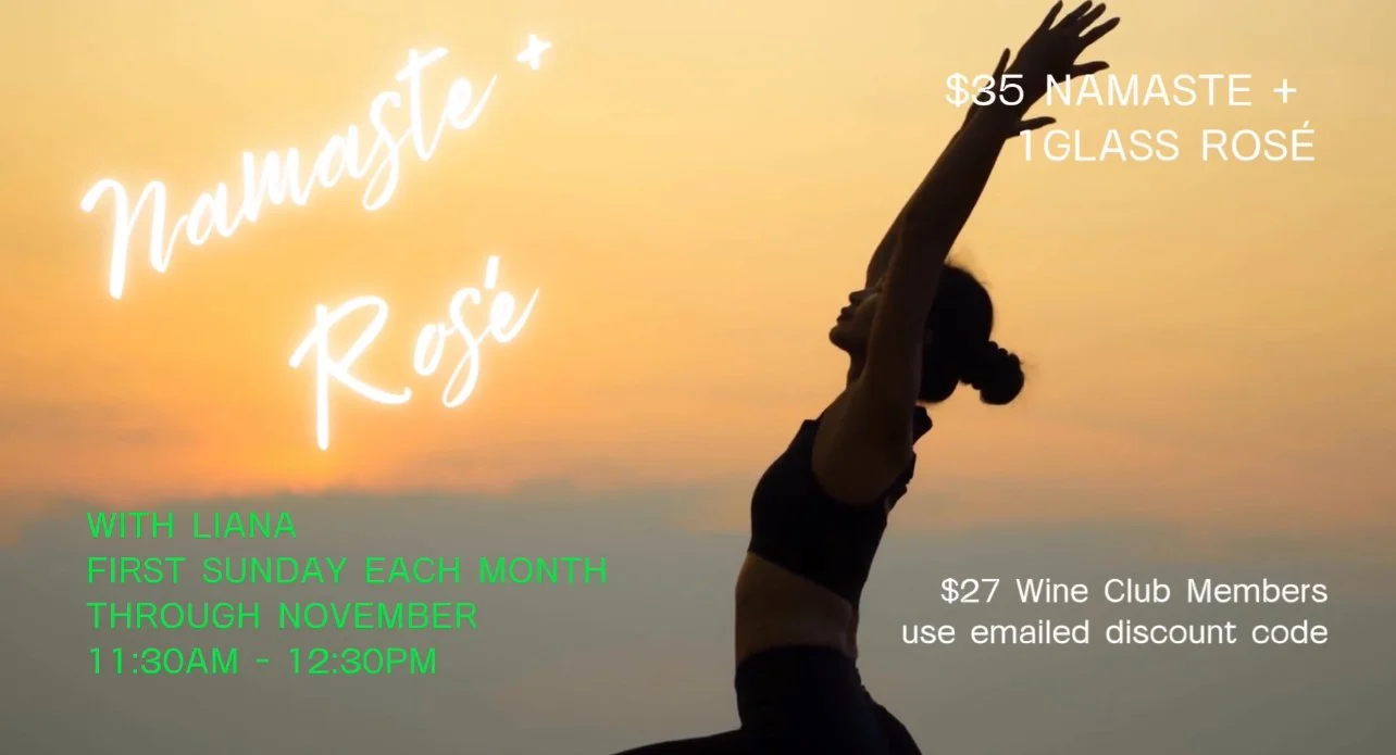 Namaste & Rosé event at Woo Girl Cellars